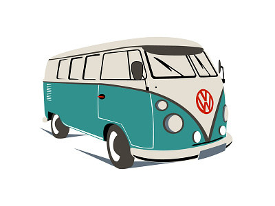 VW van branding identity design logo logodesign vector volkswagen vw bus vw van