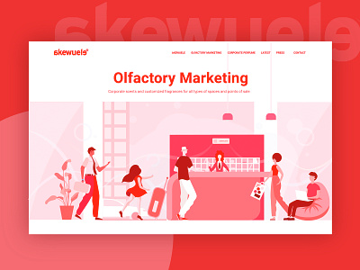 Olfactory Marketing | Header Illustration branding design illustration ui ux vector web