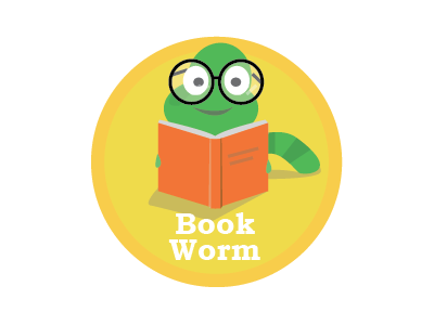 Book Worm Badge by Erin Mapes on Dribbble