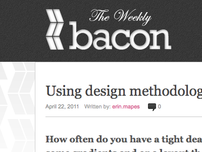 Weekly Bacon Site logo typography website