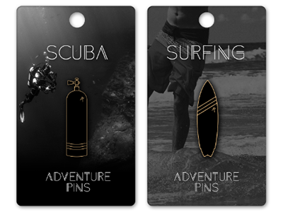 Adventure Pins - Coming soon adventures enamelpins scuba sports surfing