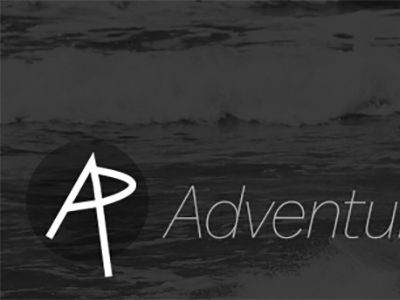 Adventure Pins mark initials black white logo