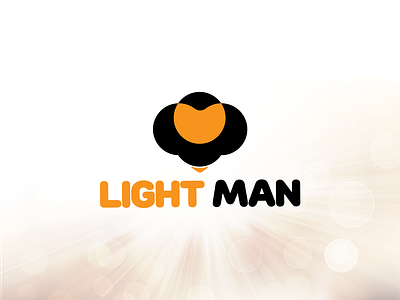 Light Man Logo Design black branding custom logo electricity logo illustration light logo logo logodesign mascot mascot character mascot logo power logo yellow