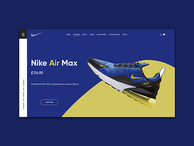 Nike air max web site concept