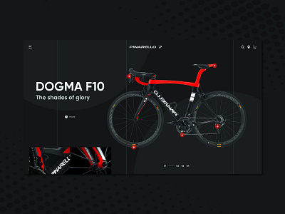 Pinarello bicycle web site concept bicycle bike kit dogma f10 landing page pinarello