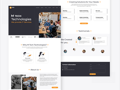 Company Website agency agency website banner company creative homepage illustration information technology interaction design it company uiux ux