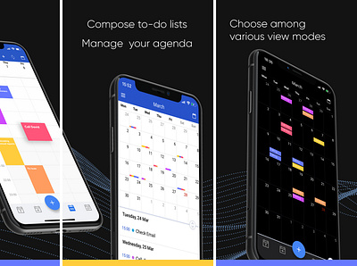 MC Calendar android app application branding calendar darkmode datepicker interaction design ios iosapp task to do list trend