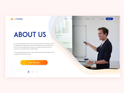 Training website banner designs homepage logo training uiuxdesign video