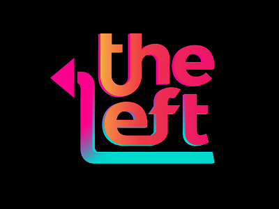 The Left colors fun gradient logo modern neon vibrant