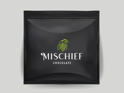 Mischief Logo brand chocolate design logo vintage