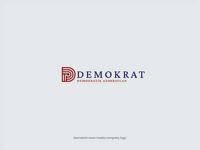 Demokrat news media company logo design