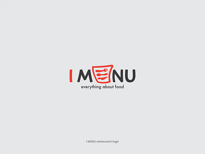 I MENU restaurant logo design