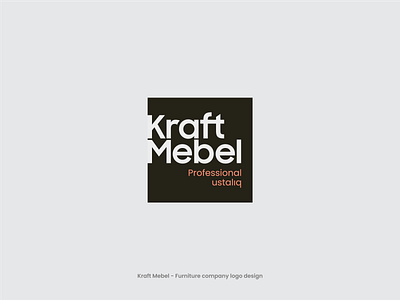 Kraft Mebel - furniture company logo design company logo furniture graphic design kraft logo logo design mebel mebel logo shahin aliyev