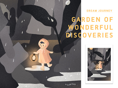 Dream Journey Entry: Garden of Wonderful Discoveries childrens illustration design illustration photoshop procreate raining
