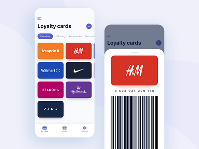 Loyalty cards app