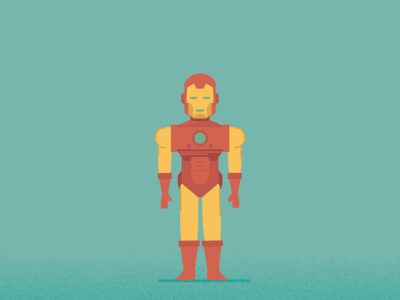 Iron Man colour animation design flat icon illustration illustrator ironman vector