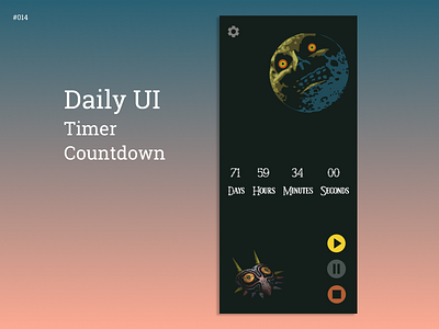 Daily UI - Challenge 14 daily 100 challenge daily 100 challenge shots daily ui dailyui dailyuichallenge illustration majoras mask videogame zelda