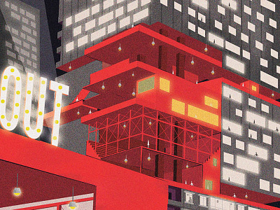 Out: A vertical Microcosm architecture illustration