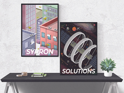 Printable (Inventive Cities) architecture colours illustration isometric mockup print space