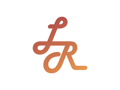 Logo LR design gradient logo minimalist