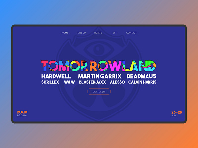 Web#3 - Tomorrowland colors design gradient webdesign