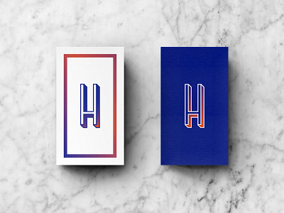Self Rebranding blue branding business card gradient h logo personal branding rebranding self branding typography