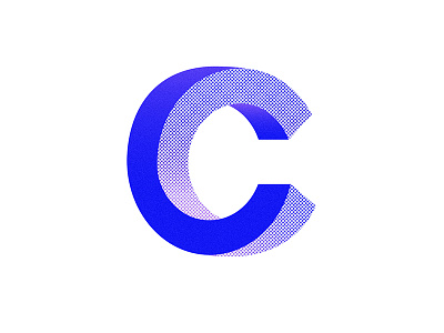 C 36daysoftype blue c daily experimental impossible object optical illusion retro type type design typography
