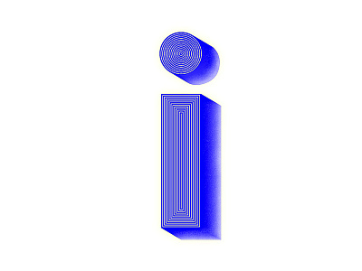 I 36daysoftype blue experimental i psychedelic type type design typography visual illusion