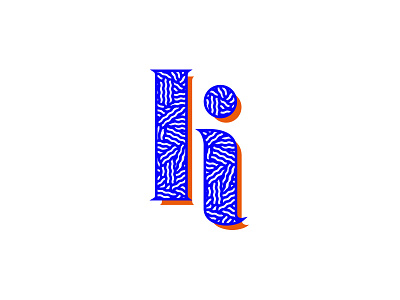 K - 36daysoftype 36daysoftype blue handmade type k pattern type type design typography