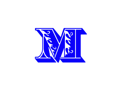 M - 36daysoftype 36daysoftype blue circus handmade type lettering m retro type type design typography woodtype