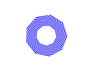 O - 36daysoftype 36daysoftype blue handmade type o opart optical optical art type type design typography