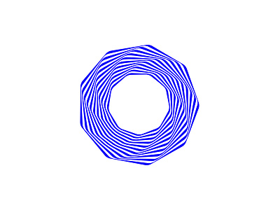 O - 36daysoftype 36daysoftype abstract blue handmade type o opart optical optical illusion type type design typography