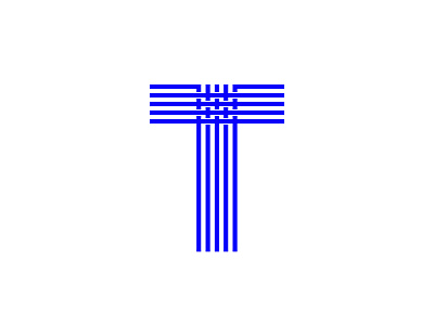 T - 36daysoftype 36daysoftype blue handmade type knit logo logotype minimal t type type design typography woven