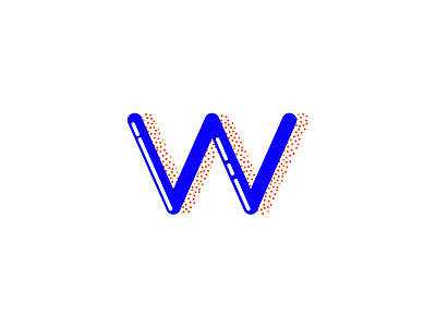 W - 36daysoftype 36daysoftype blue handmade type pattern type type design typography w
