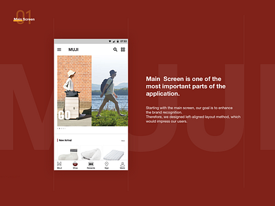 Design for MUJI app design ui