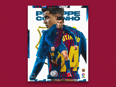 Philippe Coutinho brazil design design art photoshop soccer sport sports design typography