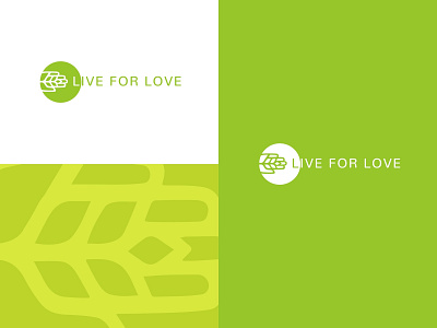 Live For Love Logo concept brand agency brand and identity concept design graphic design green health lifestyle live logo love pattern