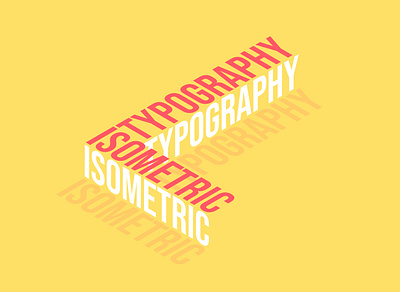 isometric typography design gradient graphicdesign graphics illustration minimal typography ui ui design vector