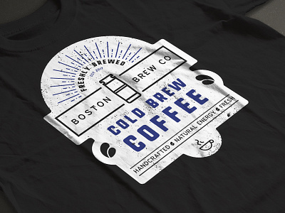 Cold Brew Tshirt coffee cold brew mockup simple texture tshirt tshirt graphics vintage
