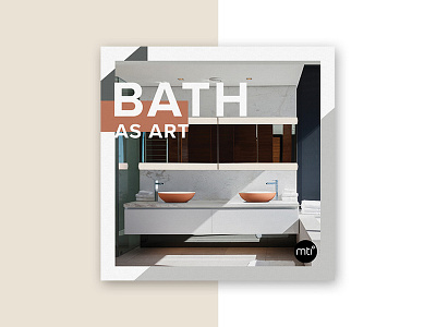 MTI Square Card bath boutique card collateral color block graphics luxury minimalism modern mti baths paper typography