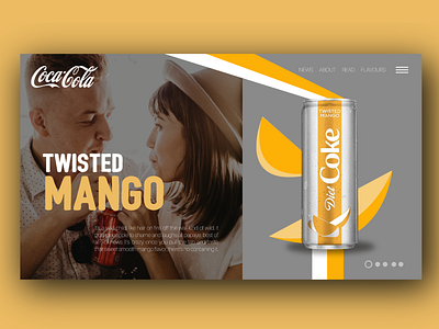 Diet Coke Twisted Mango Landing Page coke design flat ui ux web webdesign website