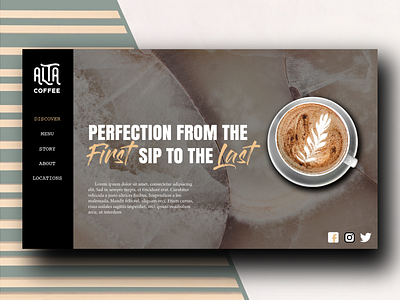 ALTA Coffee design flat minimal ui ux web webdesign website