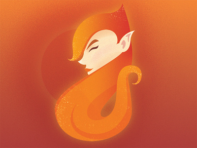 Fire ai digital fire girl illustration vector