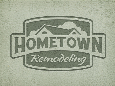 Hometown - 1 Color Final brand construction home hometown logo town