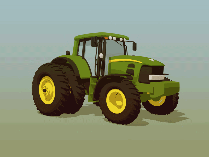 Johnny Popper [360°] 360 3d 7530 ag john deere modeling render tractor