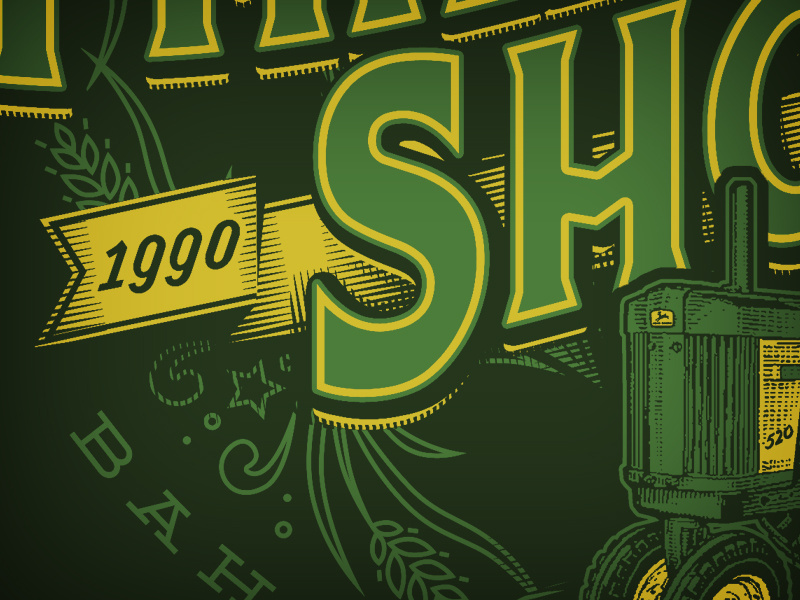 Threshing Show - Detail shirt tractor farm threshing bee wheat john deere ag type typography vintage retro