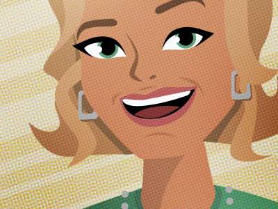 Peachy Keen character design illustration retro vintage woman