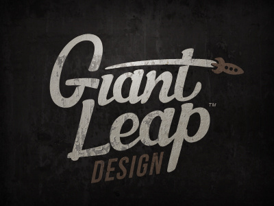 GiantLeap - New Concept WIP giant leap retro rocket script texture type vintage wip