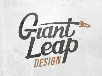 GiantLeap - New Concept WIP 2 giant leap retro rocket script texture type vintage wip