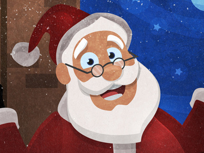 St. Nick christmas illustration santa texture